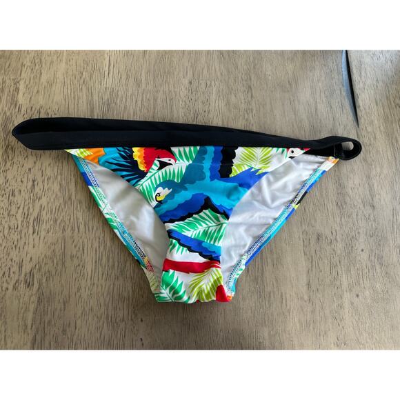 Shoshana Colorful Parrot Bikini Bottoms - M - Picture 1 of 3
